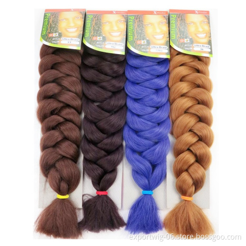 41Inch 165g Jumbo Braiding  Yaki Synthetic Hair ExtensionJumbo Crochet Braids Hair Attachment Fiber for Hair Jumbo